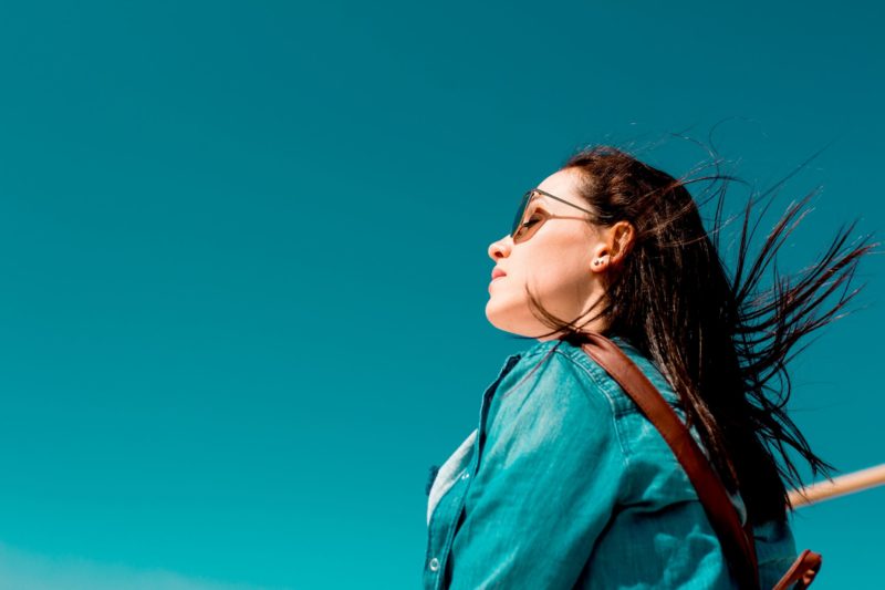 women looking out into the sky