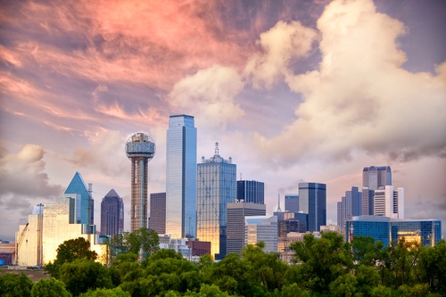 Dallas rehab skyline shot