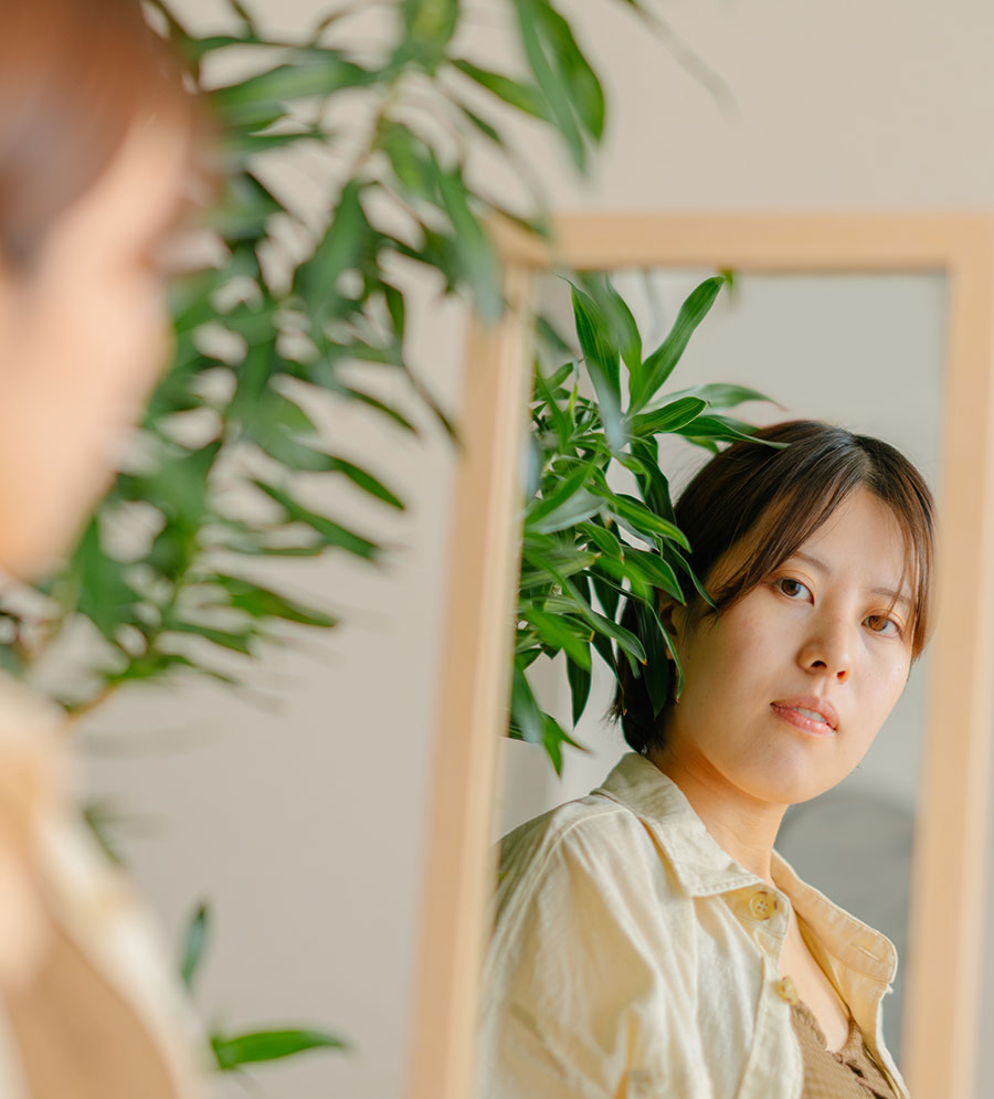 woman after treatment for depression